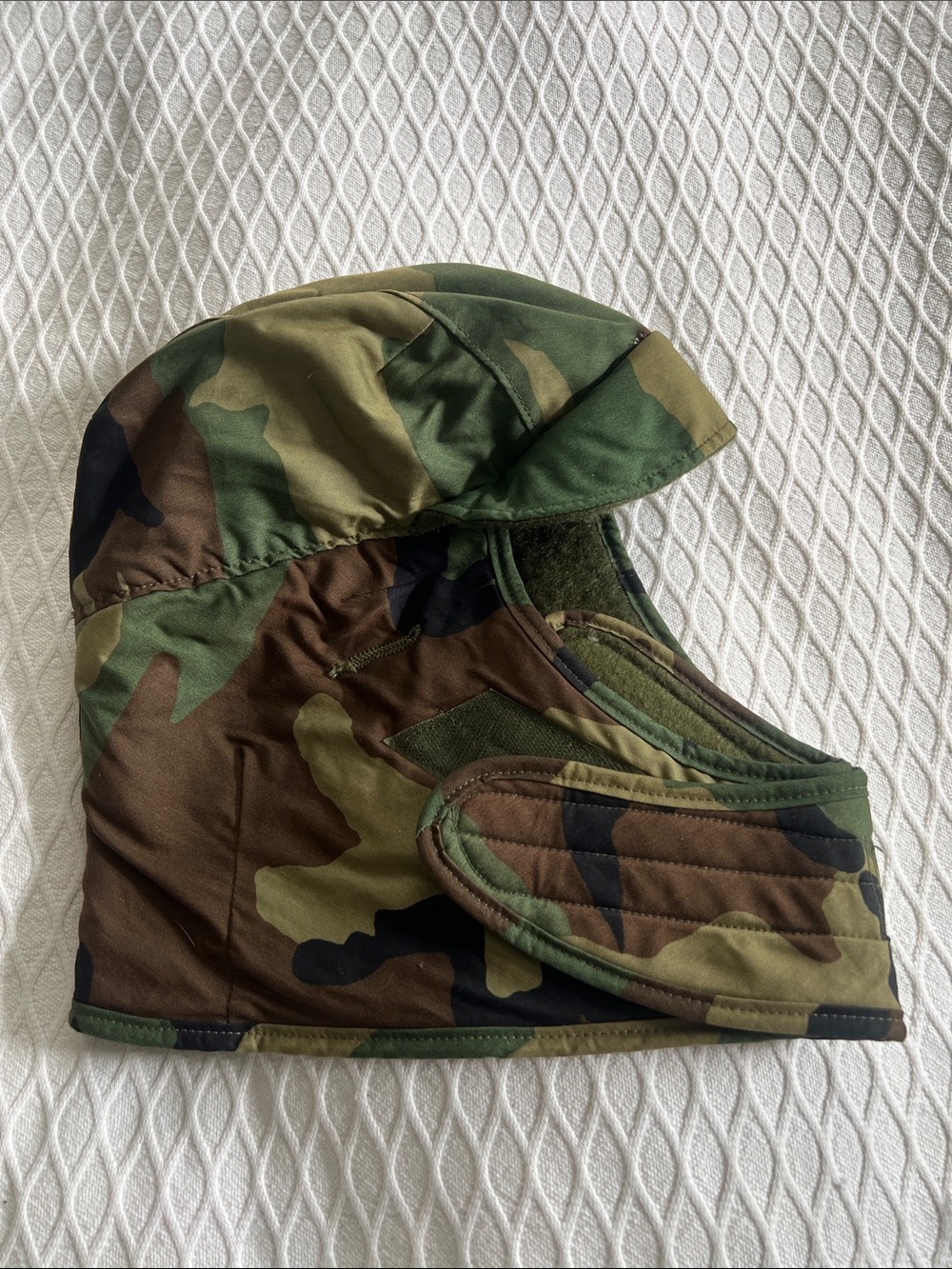 Men's Camo Fleece-Lined Balaclava Hat - Woodland Camo